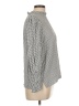 Zara Houndstooth Silver Long Sleeve Blouse Size L - photo 4