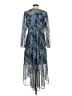 Joie 100% Polyester Paisley Blue Cocktail Dress Size S - photo 2
