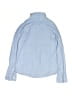 H&M 100% Cotton Chevron-herringbone Blue Long Sleeve Button-Down Shirt Size 10 - photo 2