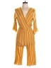 Everly 100% Rayon Stripes Yellow Jumpsuit Size M - photo 1