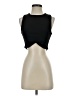 Glam 100% Polyester Black Sleeveless Top Size S - photo 1