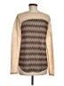 Miss Me 100% Polyester Solid Stripes Tan Long Sleeve Blouse Size M - photo 2