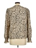 Shein Animal Print Tan Long Sleeve Blouse Size L - photo 2