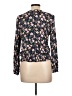 SO 100% Rayon Floral Black Long Sleeve Blouse Size L - photo 2