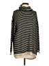 Liam & Co. 100% Polyester Stripes Black Turtleneck Sweater Size S - photo 1