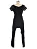 Indulge Solid Black Jumpsuit Size M - photo 2
