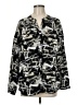 Jodifl Print Black Long Sleeve Button-Down Shirt Size M - photo 1