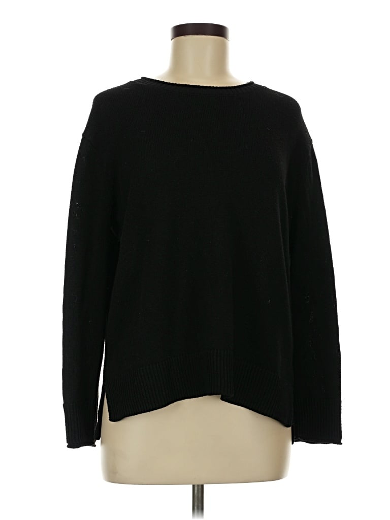 Pre-owned Ella Moss Long Sleeve T-shirt In Black