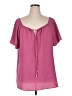 Avenue Pink Short Sleeve Blouse Size 14 - 16 Plus - photo 1