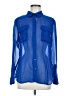 Seven7 100% Polyester Blue Long Sleeve Blouse Size M - photo 1
