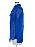 Seven7 100% Polyester Blue Long Sleeve Blouse Size M - photo 5