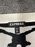 Express 100% Cotton Animal Print White Pullover Sweater Size XS - photo 7