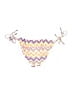 MILLY Cabana Chevron-herringbone Ivory Pink Swimsuit Bottoms Size L - photo 2