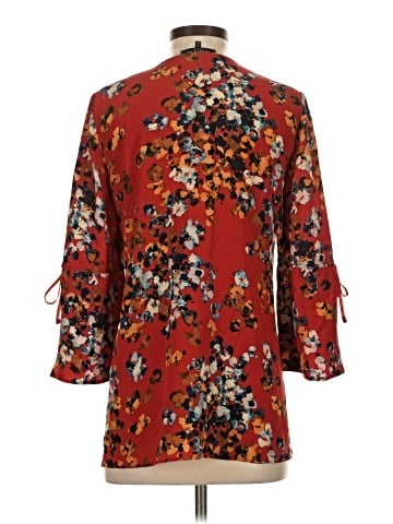 Lafayette 148 New York 3/4 Sleeve Silk Top (view 2)