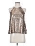Zara Basic 100% Polyester Metallic Silver Sleeveless Blouse Size XS - photo 1