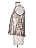 Zara Basic 100% Polyester Metallic Silver Sleeveless Blouse Size XS - photo 5