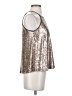 Zara Basic 100% Polyester Metallic Silver Sleeveless Blouse Size XS - photo 4