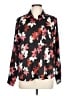Como Blu Floral Black Long Sleeve Blouse Size L - photo 1