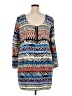ING Print Blue Casual Dress Size 2X - photo 2