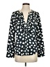 J.Crew 100% Polyester Polka Dots Black Long Sleeve Blouse Size S - photo 1