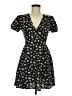 Shein 100% Polyester Floral Black Casual Dress Size 2 - photo 1