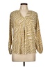 MICHAEL Michael Kors Gold Long Sleeve Blouse Size L - photo 1