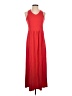 Peach Solid Red Casual Dress Size XS - photo 1