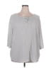 Fred David Gray 3/4 Sleeve Blouse Size 2X - photo 1