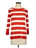 Ann Taylor LOFT Stripes Orange Pullover Sweater Size M - photo 1