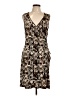 Lily Animal Print Brown Cocktail Dress Size L - photo 1