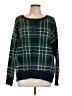 Crown & Ivy 100% Acrylic Plaid Green Pullover Sweater Size L - photo 1