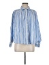 LINE Stripes Blue 3/4 Sleeve Blouse Size M - photo 1