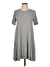 BCBGeneration Solid Gray Casual Dress Size L - photo 1