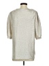 Flawless 100% Polyester Metallic Silver 3/4 Sleeve Blouse Size M - photo 2