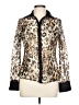Jacaranda Animal Print Gold Long Sleeve Blouse Size L - photo 1