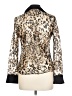 Jacaranda Animal Print Gold Long Sleeve Blouse Size L - photo 2