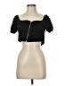 Shein 100% Polyester Black Short Sleeve Top Size 8 - 10 - photo 1