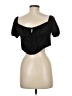 Shein 100% Polyester Black Short Sleeve Top Size 8 - 10 - photo 2
