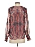 Ann Taylor LOFT 100% Polyester Paisley Pink Long Sleeve Blouse Size S - photo 2