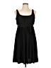 Essentials by ABS Solid Black Casual Dress Size 10 - photo 1