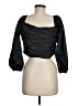 J.Crew 100% Polyester Black 3/4 Sleeve Blouse Size 8 - photo 2