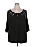 Belldini Black 3/4 Sleeve Top Size 2X - photo 1