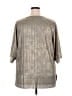 South Main Metallic Silver Tan Short Sleeve Blouse Size XXL - photo 2