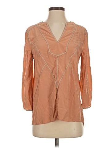 BCBGMAXAZRIA 3/4 Sleeve Silk Top (view 1)