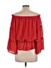 Jodifl 100% Polyester Red 3/4 Sleeve Blouse Size S - photo 2