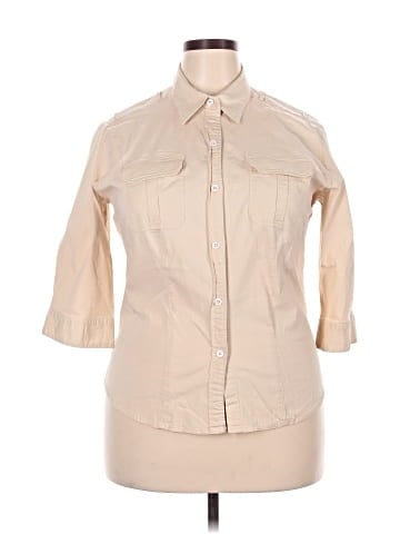 She's Cool 3/4 Sleeve Button-Down Shirt (view 1)