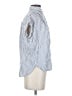 Madewell 100% Viscose Stripes Blue Sleeveless Button-Down Shirt Size XS - photo 4