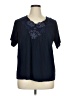 Assorted Brands Blue Short Sleeve Blouse Size XL (estimated) - photo 1