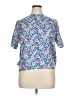 Assorted Brands Floral Blue Short Sleeve Blouse Size XL (estimated) - photo 1