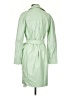 Veda Solid Green Trenchcoat Size P (petite) - photo 2